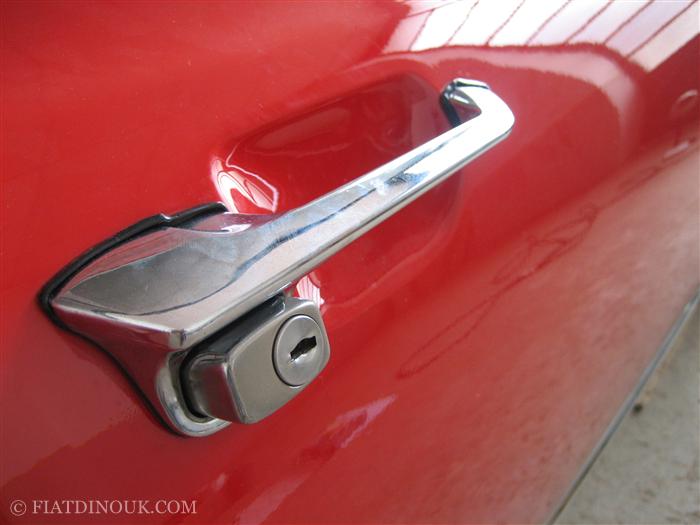 door handle installed